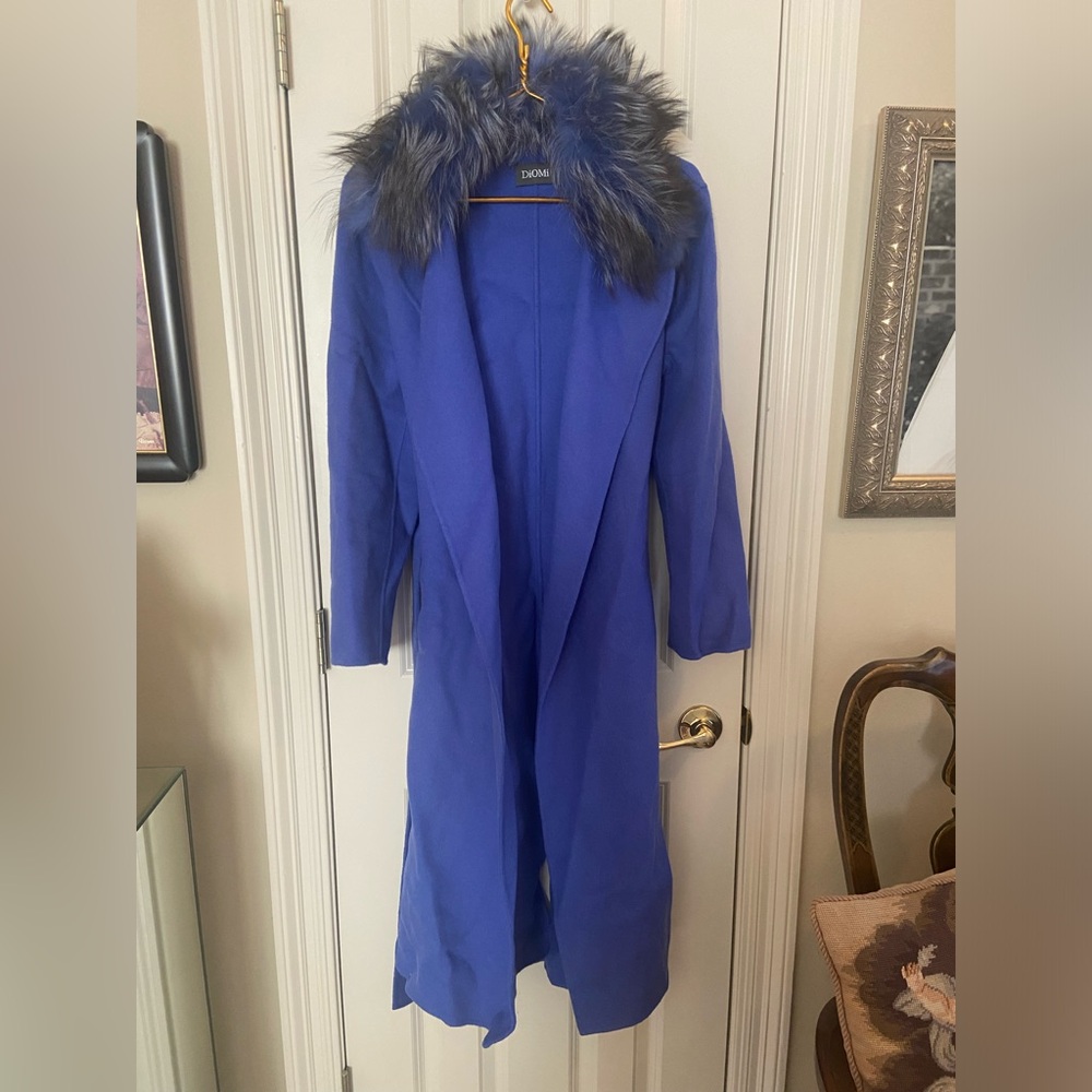DiOMi Coat with detachable fur collar S